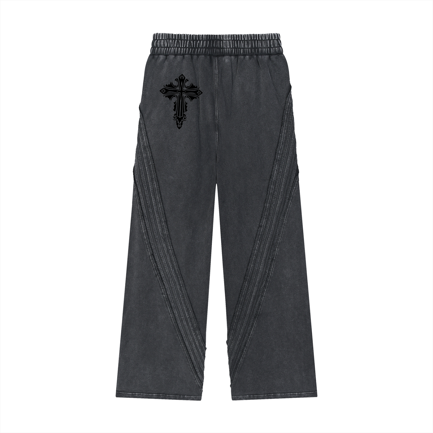 Snow Washed Tape Raw Edge Sweatpants