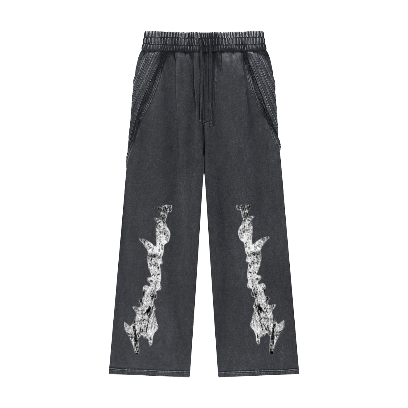 Snow Washed Tape Raw Edge Sweatpants